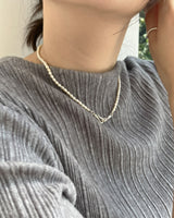 [92.5silver] フックパールネックレス