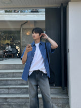 トニ―ハイデンシティー半袖シャツ/Tony High Density Short-Sleeved Shirts (4 colors)