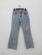 フレアライトブルーブーツカットパンツ / Flared light blue bootcut pants