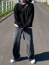 ルアワンタックワイドデニムパンツ/LUR ONETUCK WIDE DENIM PANTS(2COLOR)