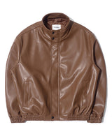 GB Synthetic Leather Hidden Jacket (Brown)