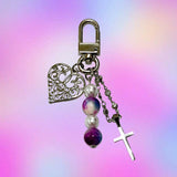 ビンタージパープルキーリング / MADE vintage purple Keyring