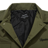 ロゴカラーコットンベーシックジャケット/BSR2223FWJK065 LOGO COLLAR COTTON BASIC JACKET KHAKI