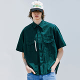 2ND タイプトラッカーナイロンシャツ / 2ND TYPE TRUCKER NYLON SHIRT DARK GREEN