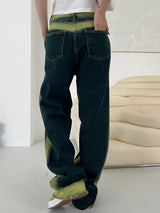 ネオンラインデニムパンツ/neon line denim pants