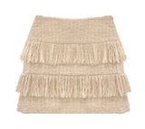 Fringe tweed skirt