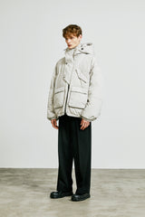essential oversize duckdown peded parka grey (6615478632566)