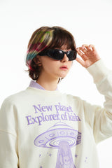 ウィティーバニープラネットエクスプローラースウェットシャツ／WITTY BUNNY PLANET EXPLORER SWEATSHIRT V1 [IVORY]