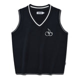 ミドルチェリーⅤネックニットベスト／MIDDLE CHERRY V-NECK KNIT VEST [NAVY]