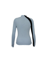 FLOWER EMBROIDERY TWO TONE LONG SLEEVE (2 COLOR) (6682310082678)