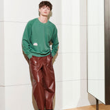 [UNISEX] FLORRA DEMAGE SWEATSHIRT, FOREST GREEN (6632601387126)