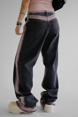 ピンクラインデニムパンツ / pink line denim pants