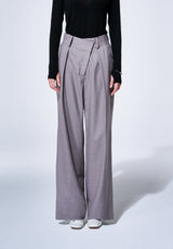 ASYMMETRIC WIDE WOOL PANTS (6624198688886)