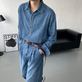コールマンリネンツータックデニム / LE Coleman Denim Long-Sleeved Shirt