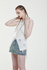 リボンノースリーブトップス / RIBBON SLEEVELESS TOP