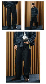 DAKYAM 2023 13.8oz Heavyweight loose silhouette original color denim jeans tall casual pants