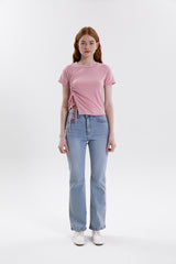 レールシャーリングTシャツ/RAIL SHIRRING T.SHIRT