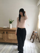 フーパーサイドポケットワイドコットンパンツ