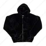UI Mink Fur Hood Zip-Up Jumper (4 colors)
