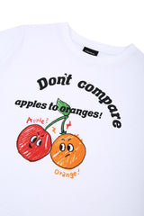 チェリーオーバーフィットTシャツ/white cherry overfit t-shirts