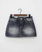 ローライズブラックブルースカート / low rise black blue skirt