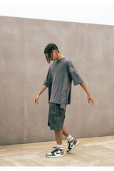 TYE-DYED CARGO POCKET SHORT PANTS (6571457216630)