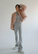 フラミンゴクロップファージャケット/Flamingo Crop Fur Jacket (3color)