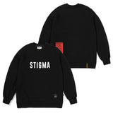21 STGM HEAVY SWEAT CREWNECK WHITE MELANGE / BLACK (6645491925110)