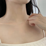 シルバーシンスレッドネックレス(スペアチェーン)/SILVER THIN THREAD NECKLACE(CHOKER) (925 silver / spare chain)
