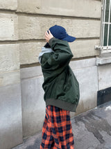 Praha deep color check pants