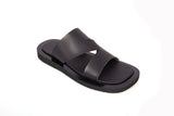 Berlin Square Slide Leather Black
