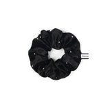 Velvet Dot Scrunchie (Black)