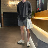 レイトンピグメントオーバーサイズフィットウォッシングスリット長袖Tシャツ / Layton Pigment Oversized Fit Washing Slit Long Sleeve Tee (5 colors)