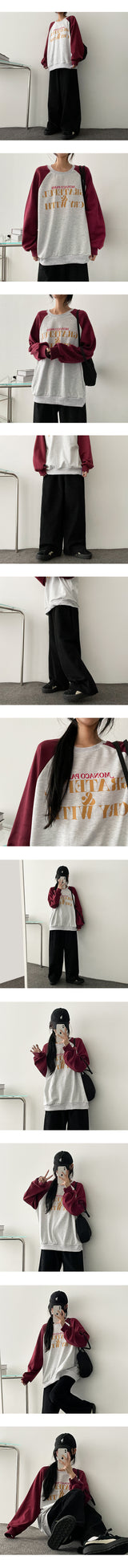 NAKO's colored raglan sweatshirt