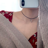 [CCNMADE] LEATHER SILVER NECKLACE (4type) (6649354092662)