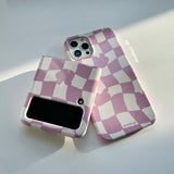 Checkerboard Pink Zflip Case (6674541969526)
