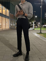 ローウォッシャブルボタンカラーニットウェア / Low Washable Button Collar Knitwear (9 colors)