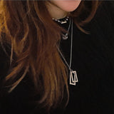logo two-pendant necklace (6640071573622)