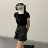 [Bellide made] Premium Slim Span Embroider Tee