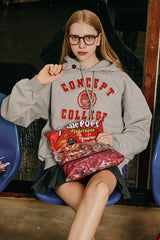 クラシックビッグロゴパーカ・グレー［ユニセックス］/ Classic Big Logo Unisex Gray Hoodie