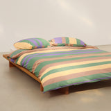 Iris green duvet cover Qsize(200x230cm)