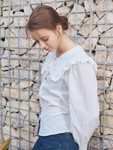 SAILOR COLLAR LACE BLOUSE_WHITE (6638370422902)