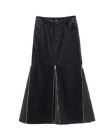 WASHED ZIPPER SKIRT
