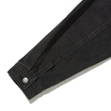 UNI WASHING CROP DENIM JACKET [BLACK]