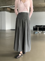 フィッションツーウェイプリーツロングスカート / Fiction two-way pleated long skirt