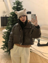 Siamese boucle beanie 