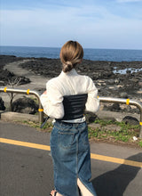Popo back slit skirt 