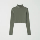 Logo High-neck Heat Crop T