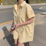 [Bellide made/Short, Long] Candy Short-Sleeved Shirt Dress