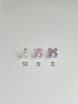 フリルリボンオーロラピアス